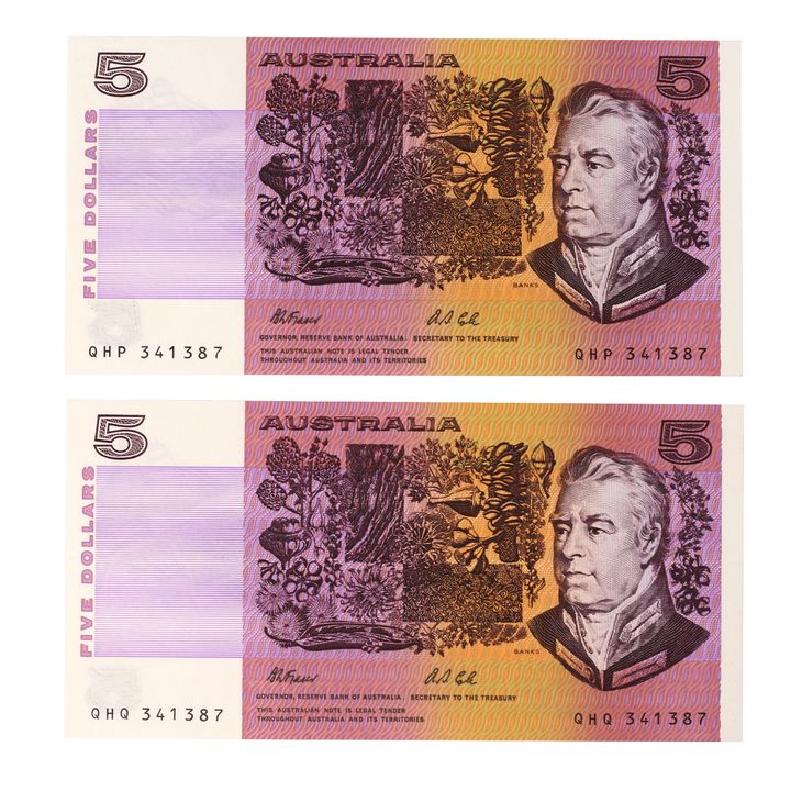 Fraser/Cole, Five Dollar, 1991, UNC, Uncirculated