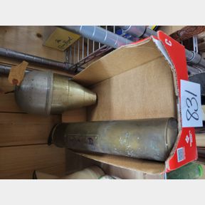 Antique Fire Grenade System and Brass Fire Extinguisher