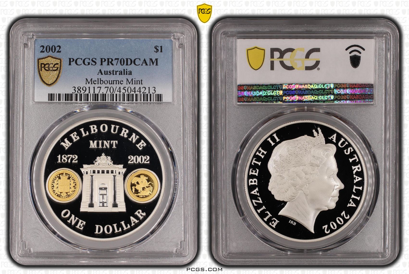 Melbourne Mint, One Dollar, 2002, PCGS PR70DCAM