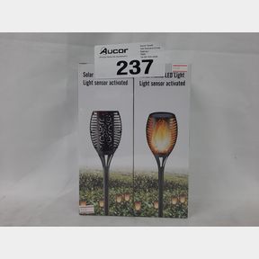 SOLAR OUTDOOR GARDEN TORCH FLAME LIGHT 2-PACK