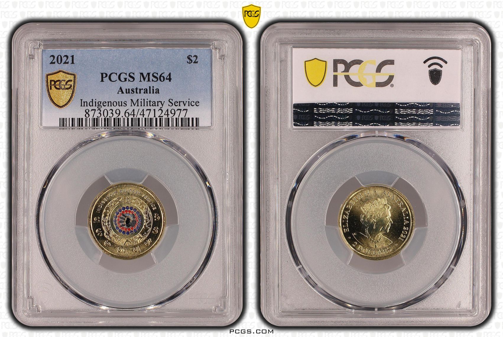 Elizabeth II, Indigenous Military Service, Two Dollar, 2021, PCGS MS64