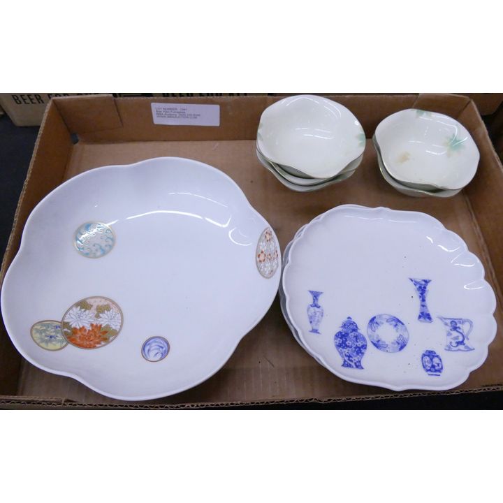 Box 10pc Fukagawa Porcelain Dishes