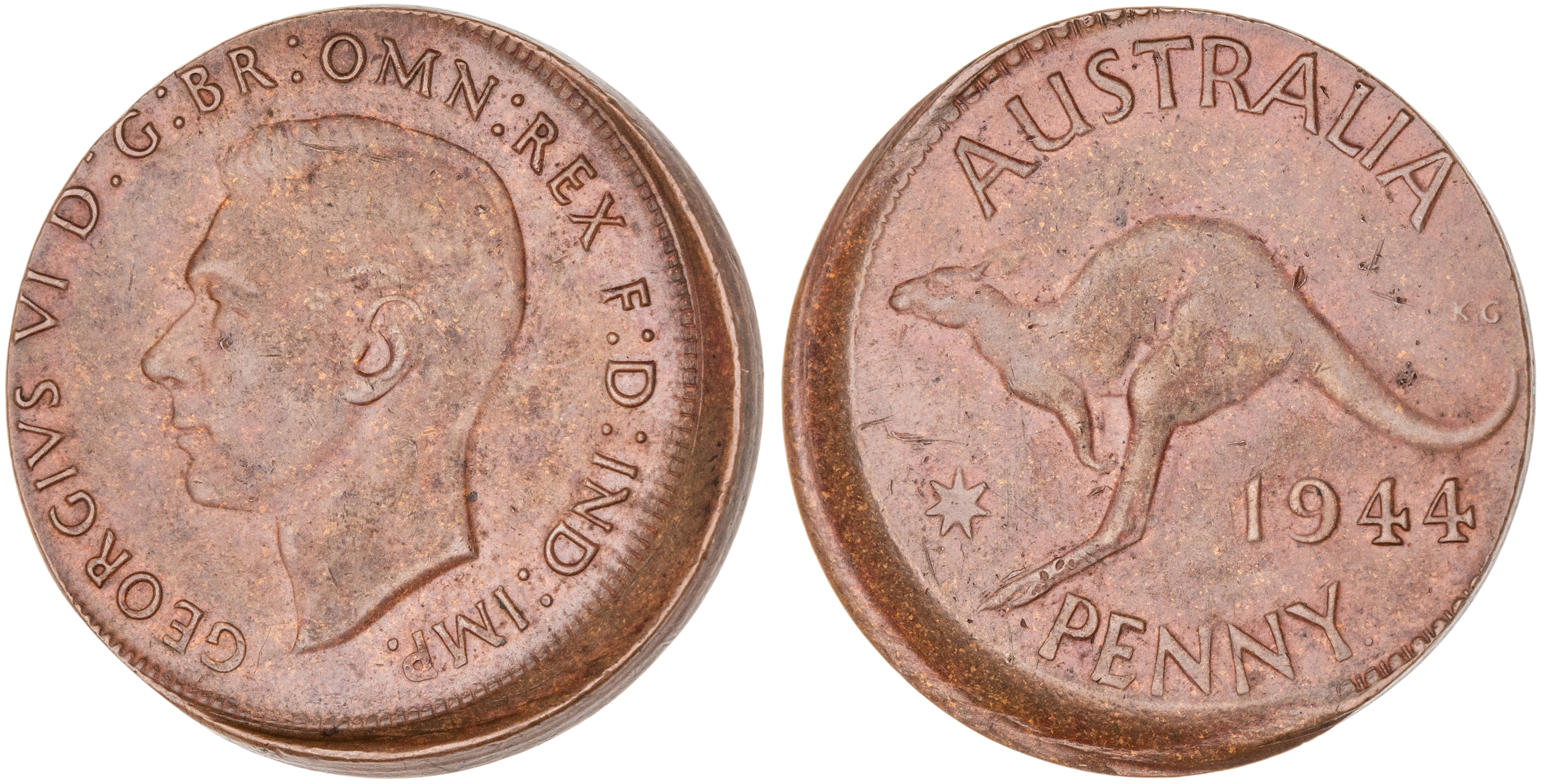 George VI, Penny, 1944, VF