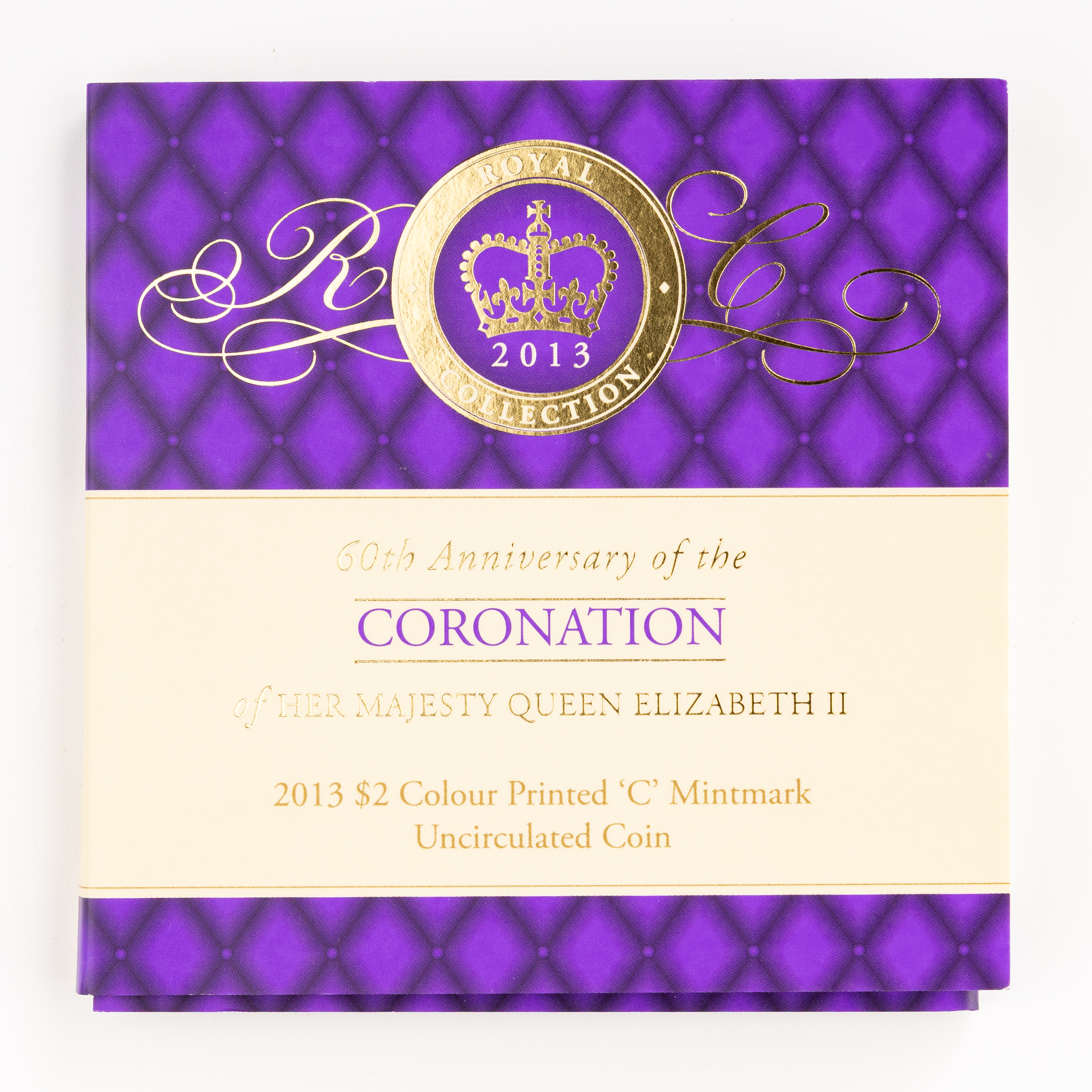 133 · RAM - QEII 60th Coronation 'C' Mintmark Trifold, Two Dollars, 2013-C,  UNC
