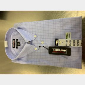 KIRKLAND SIGNATURE TRADITIONAL FIT NON-IRON DRESS SHIRT SZ 16.5X32/33
