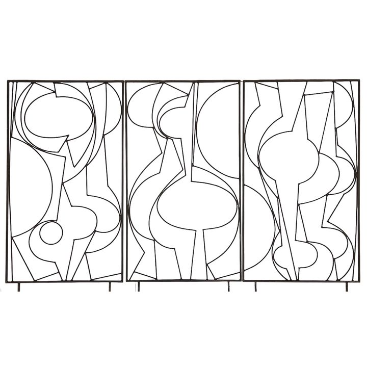 Glen Alps ''Activity in Growth'' (Triptych) 1960 Steel Rebar