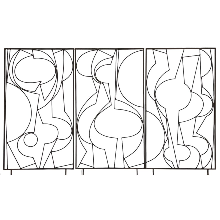 Glen Alps ''Activity in Growth'' (Triptych) 1960 Steel Rebar