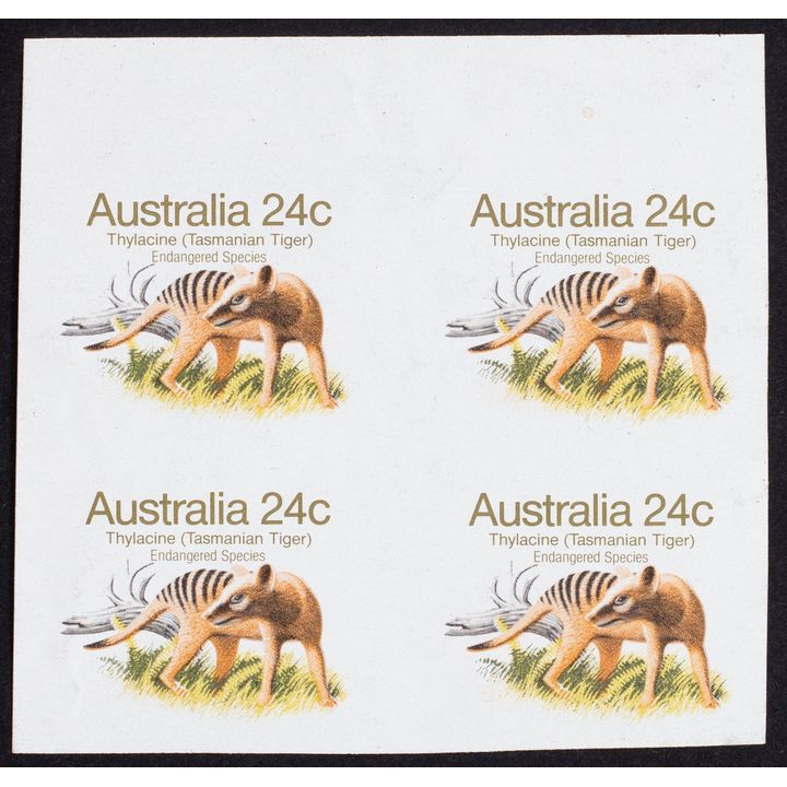 Block, Thylacine - Tasmanian Tiger, Twenty-Four Cents, 1981, Fine