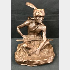 Watcher Of The Plains Bronze By Charles M. Russell