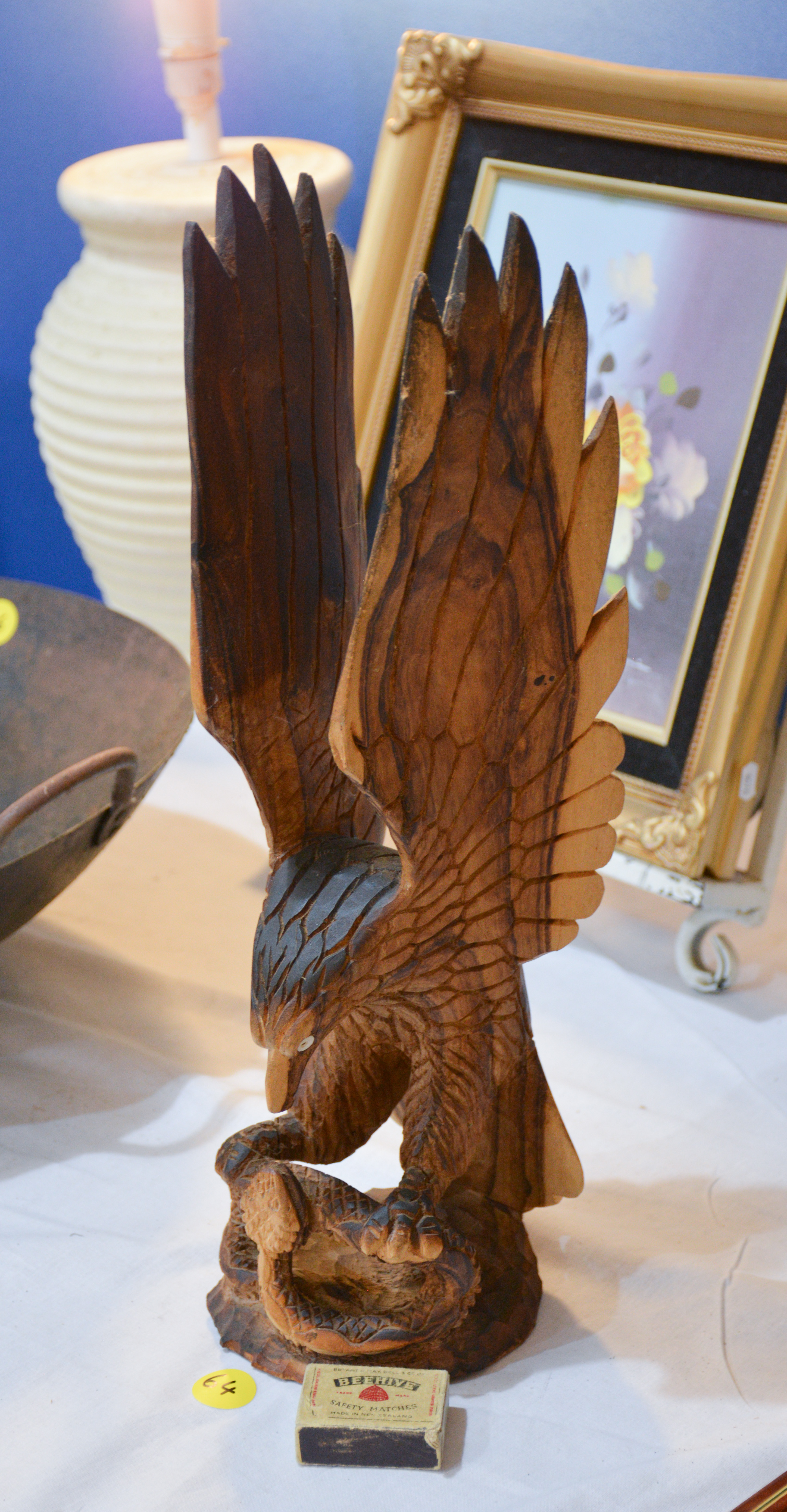 Carved Wooden Eagle — NZ auction result