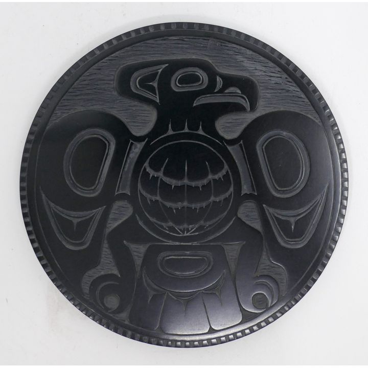 Denny Dixon ''Eagle'' Argillite Disk Plaque 4''