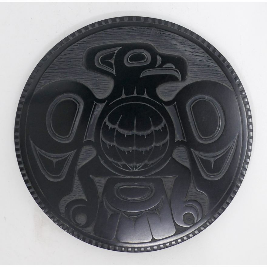 Denny Dixon ''Eagle'' Argillite Disk Plaque 4''