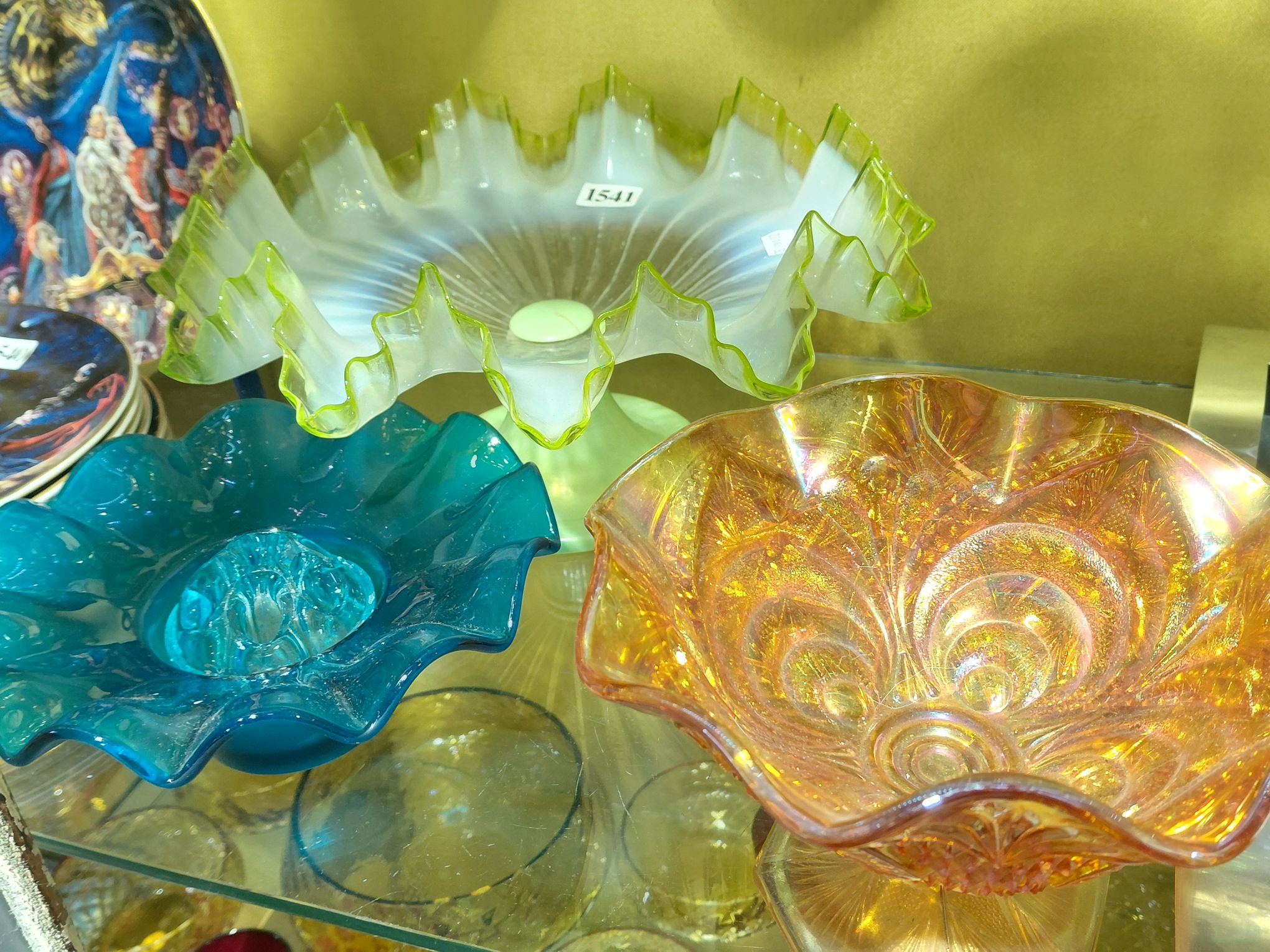 Three Coloured Flared Rim Bowls