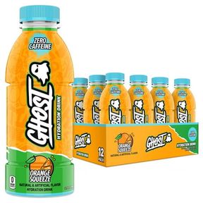 16.9 FL OZ GHOST HYDRATION ORANGE SQUEEZE SPORTS DRINK, 16.9 FL OZ,12PK
