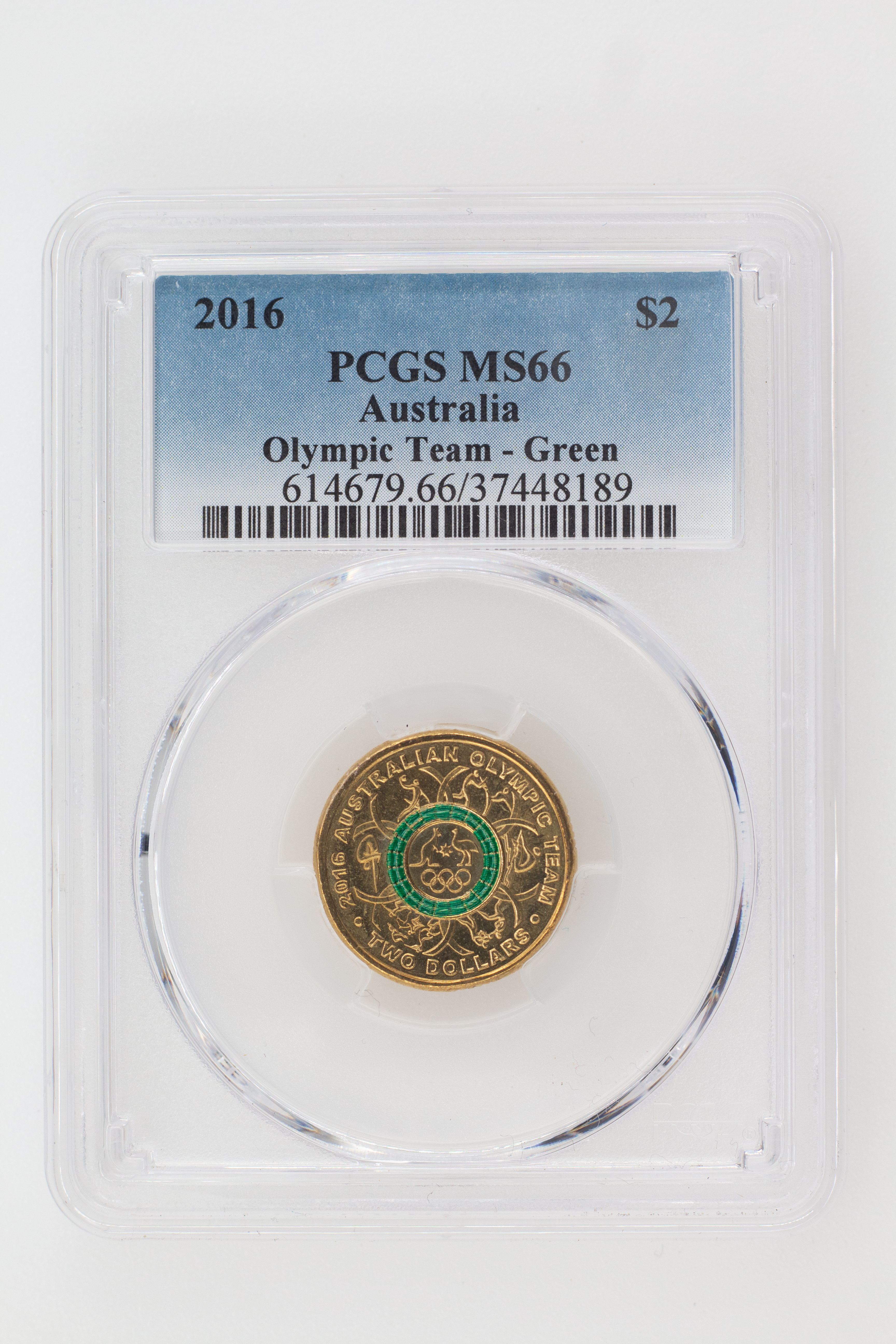 2016 Australia Two Dollar, $2 Olympic Team - Green PCGS - MS66 -189
