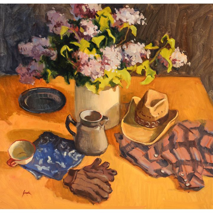 Susan Greaves ''Western Still Life'' Oil
