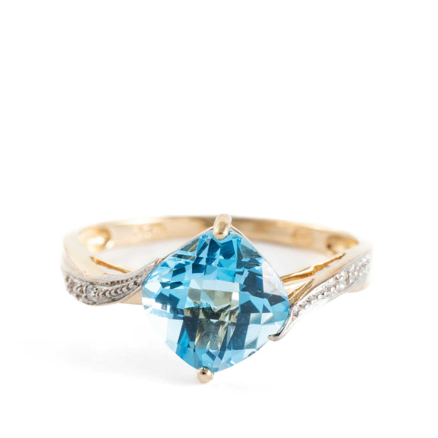 166 · Topaz & Diamonds 9ct Gold Ring