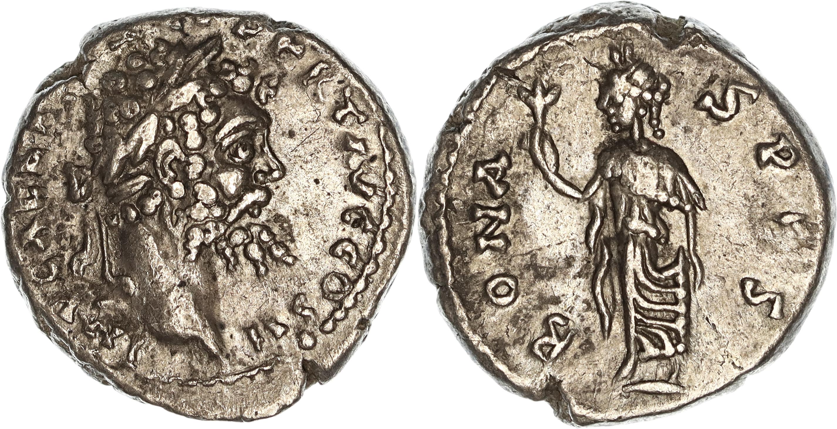 Roman Empire, Septimius Severus, Silver Denarius, 194-195 AD, VF