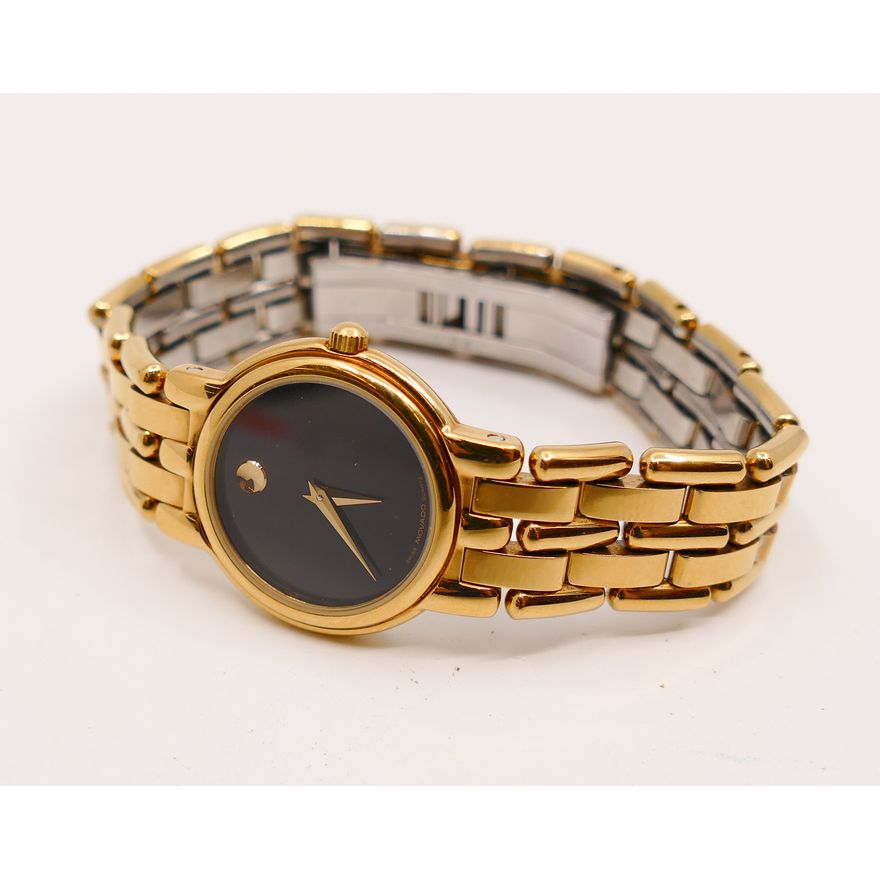 Movado 'Classic Museum' Womens Gold Tone Wristwatch.