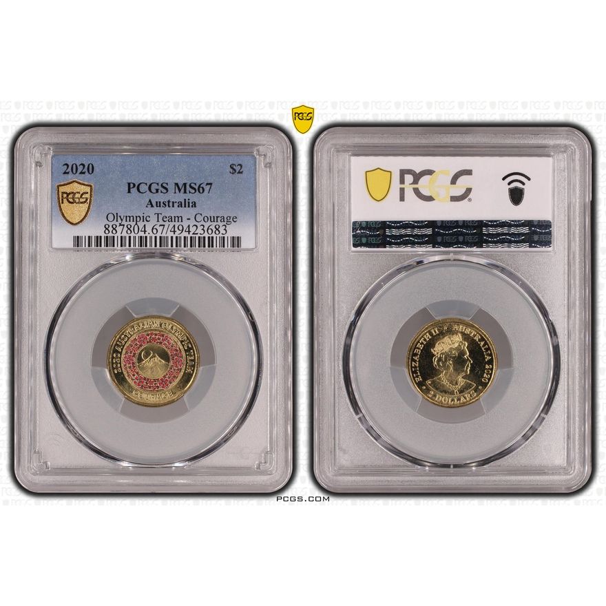 Olympic Team - Courage, Two Dollar, 2020, PCGS MS67