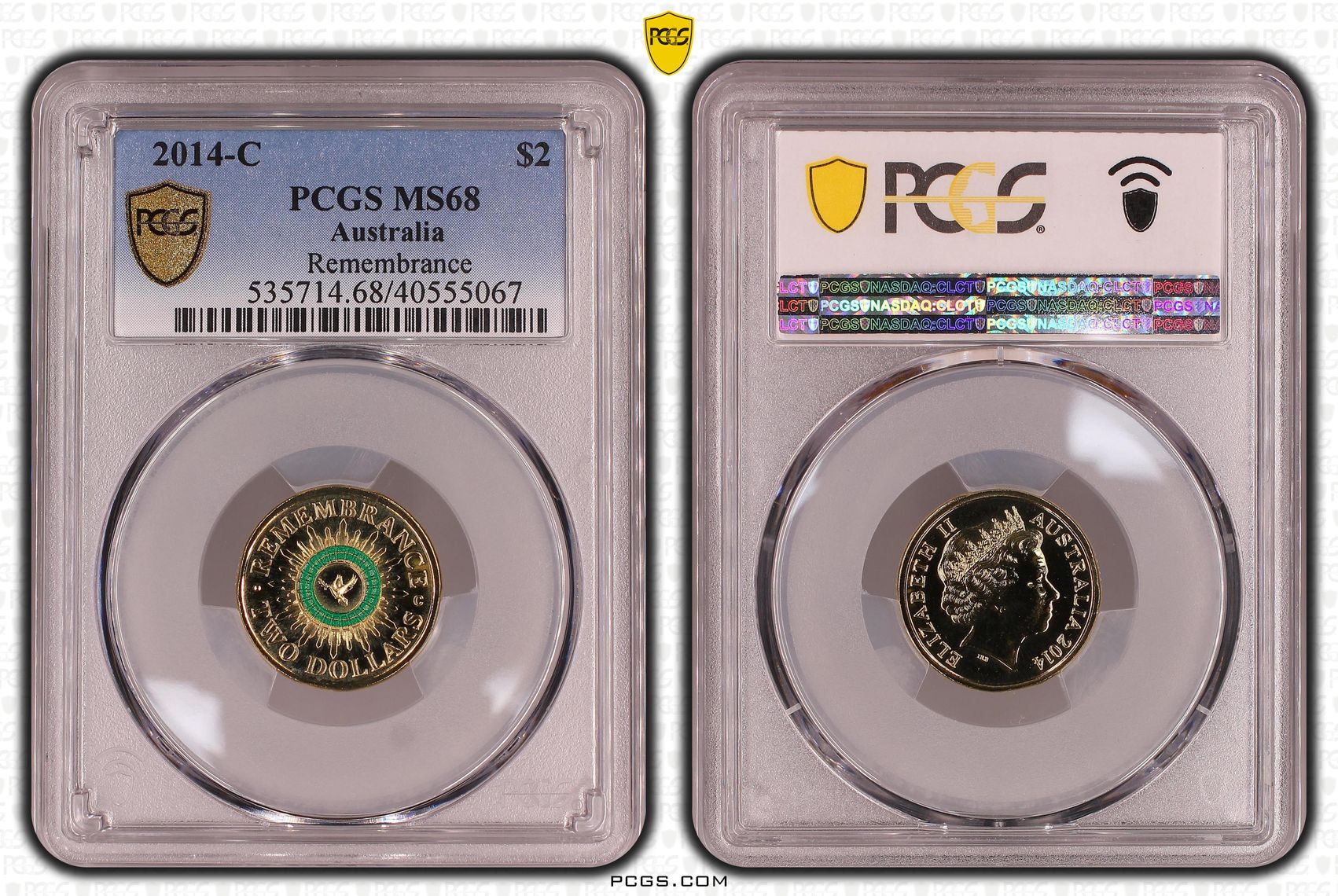 Remembrance Day Colorized, Two Dollar, 2014-C, PCGS MS68