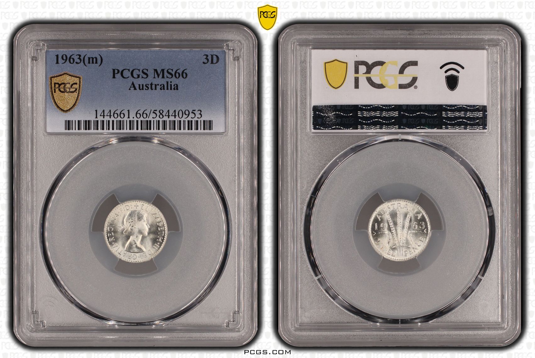 Threepence, 1963(m), PCGS MS66