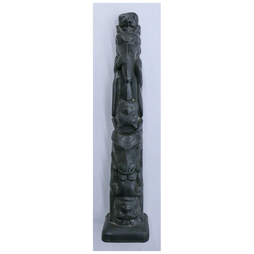 Vintage Cast NW Totem Pole Model 11'' - repaired