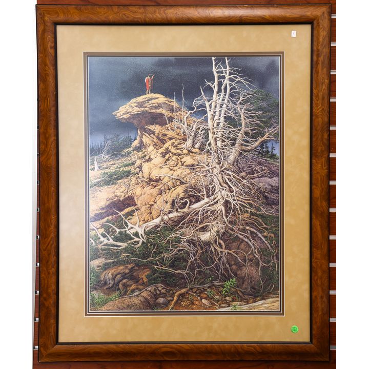 Bev Doolittle ''Prayer for the Wild Things'' S/N Print Framed 39''x32''