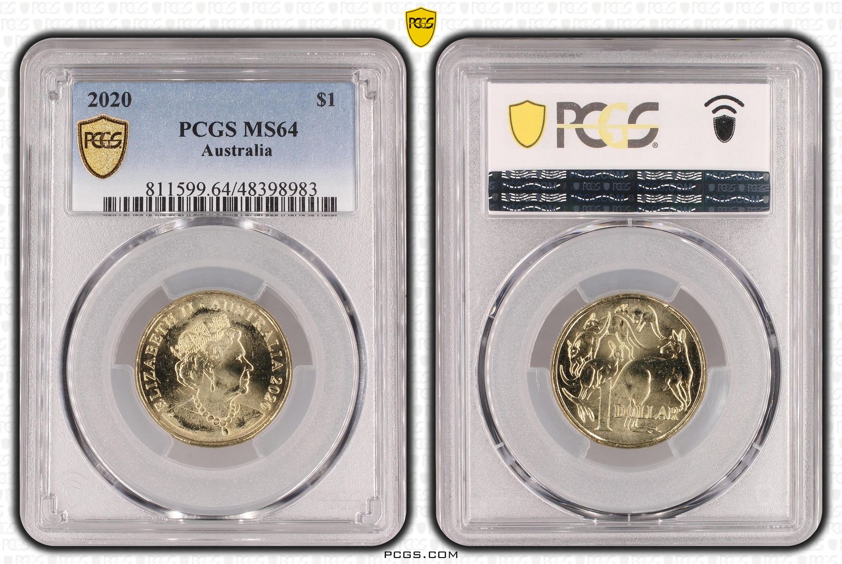 252 · One Dollar, 2020, PCGS MS64