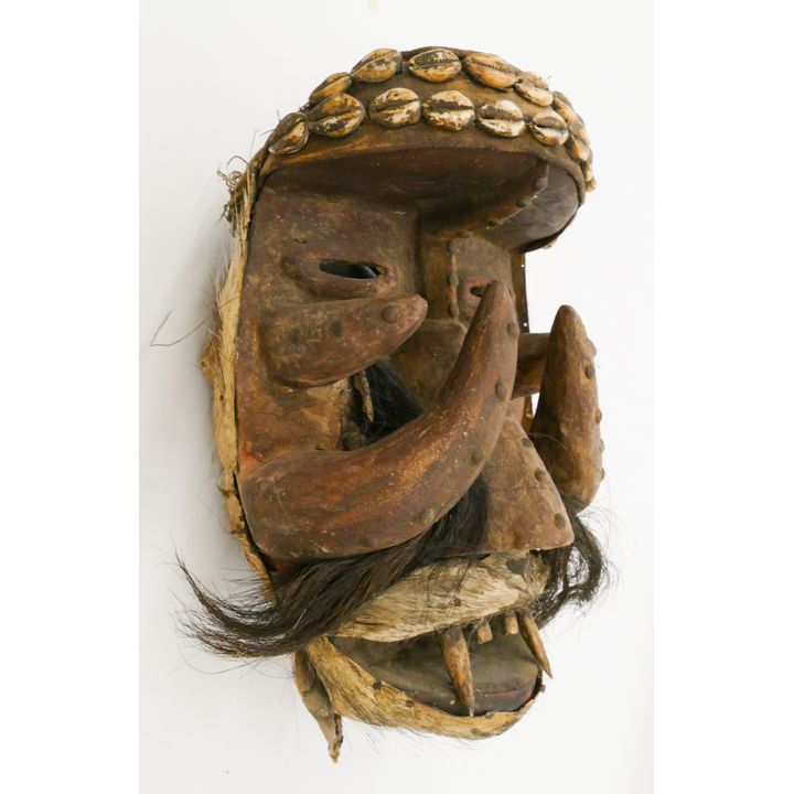 African We Guere Carved Wood Mask- 16x9x8"