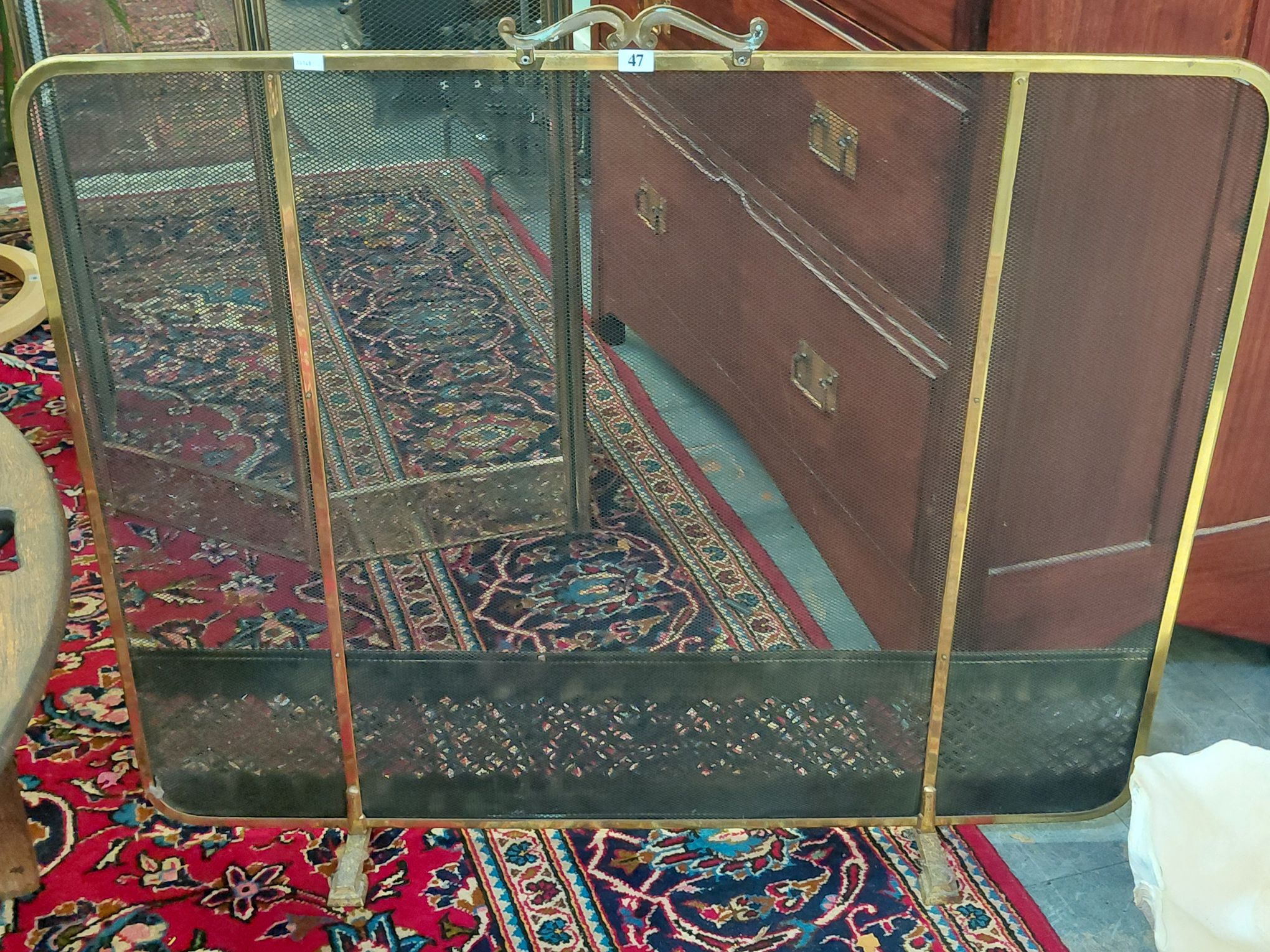 47 · BRASS FRAMED FIRESCREEN