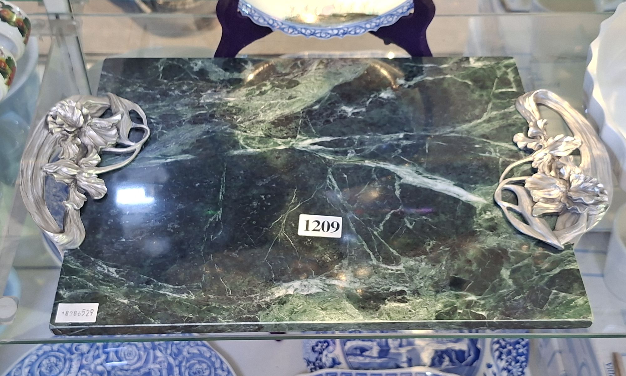 Seagull Marble And Pewter Tray