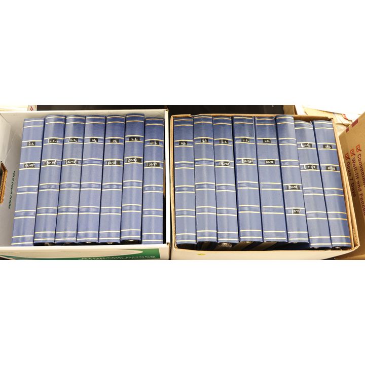 2 Boxes Blue US First Day Cover Albums 1930's-1970's