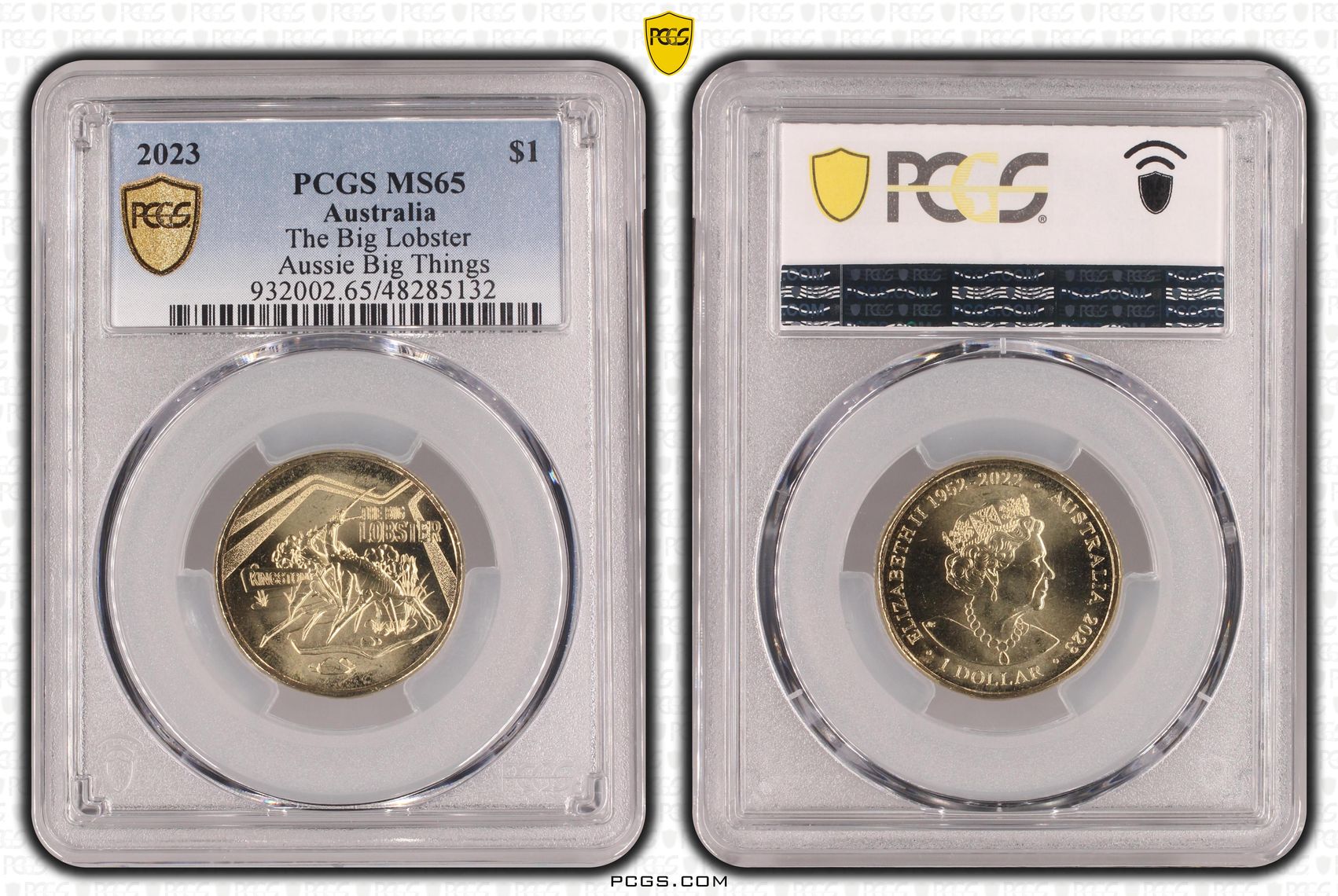 The Big Lobster Aussie Big Things , One Dollar, 2023, PCGS MS65