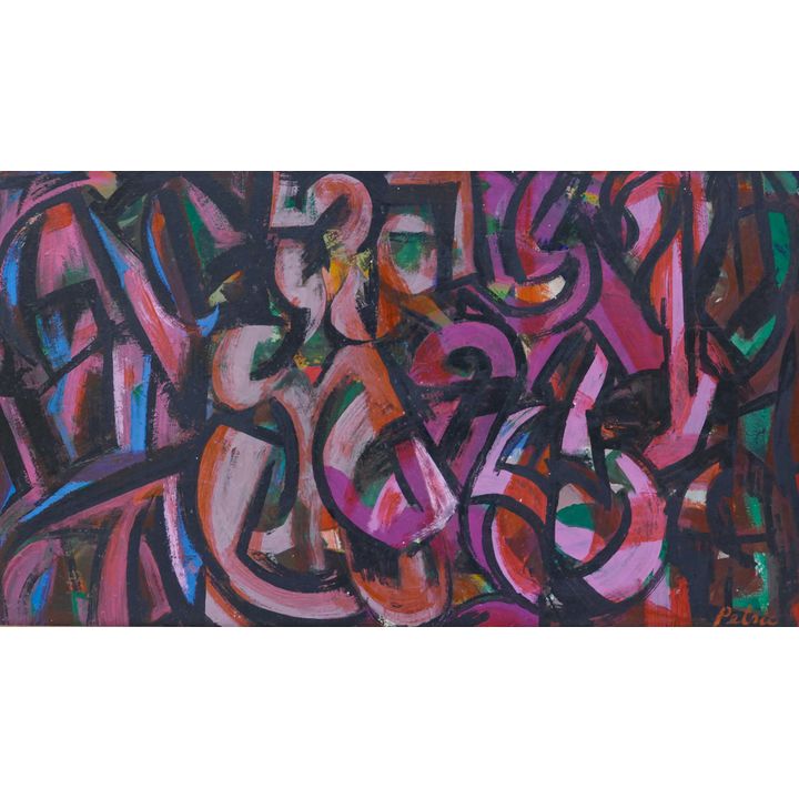 Lubin Petric ''Motion'' 1950's Oil