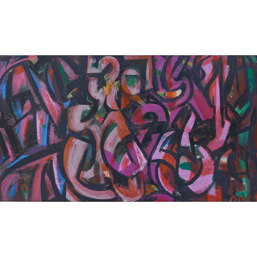 Lubin Petric ''Motion'' 1950's Oil