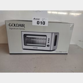 GOLDAIR 2 SLICE STAINLESS STEEL TOASTER WITH GLASS WINDOW - GTT-2000