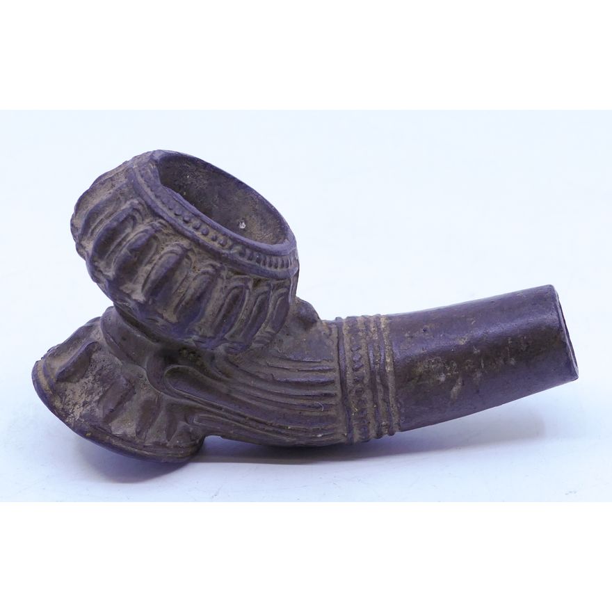 Antique Burmese Clay Pipe 3.5''
