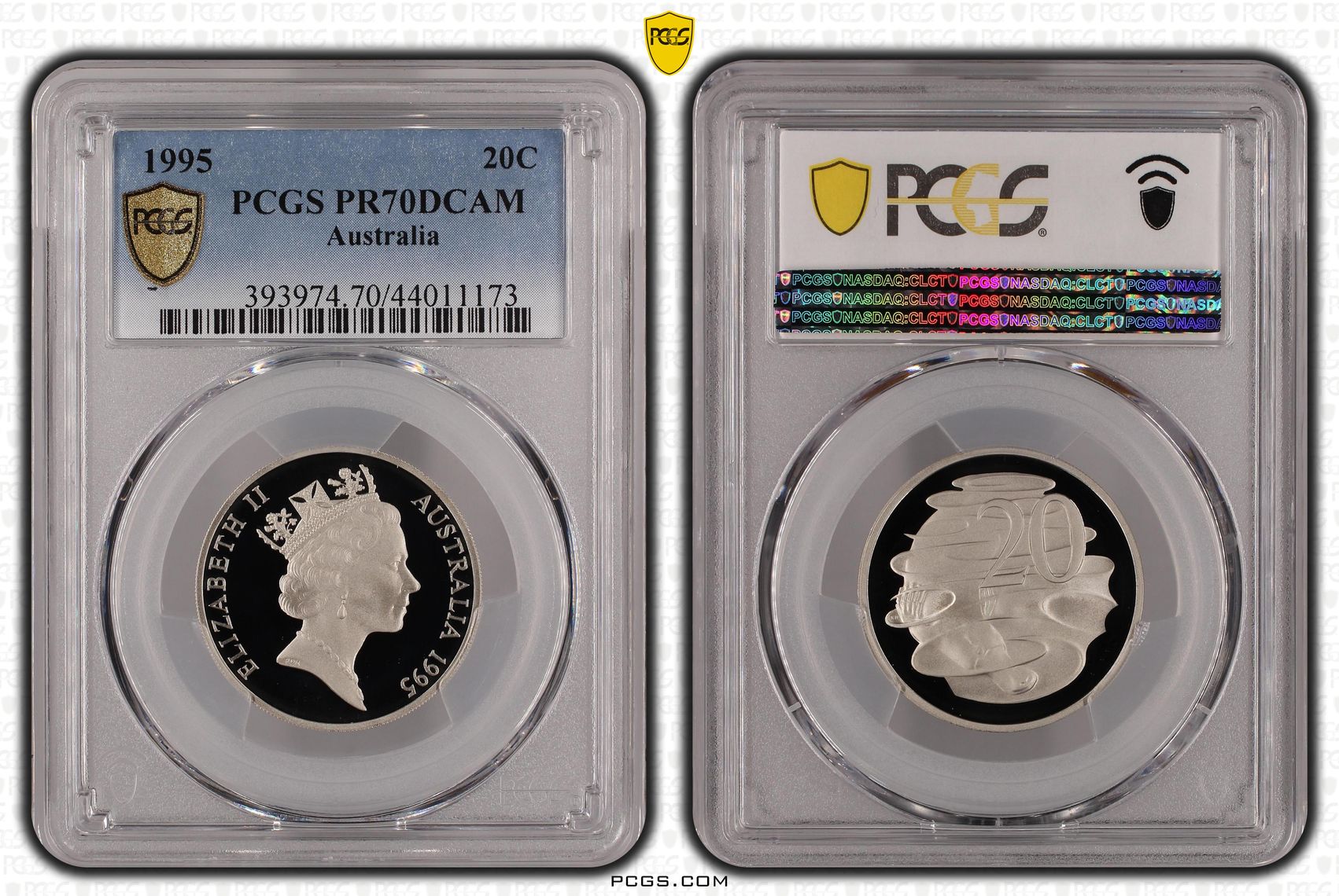 1995 Australia Twenty Cent, 20c PCGS - PR70DCAM POP 14/0 -173