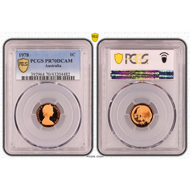 1978 Australia One Cent, 1c PCGS - PR70DCAM POP 16/0 -482