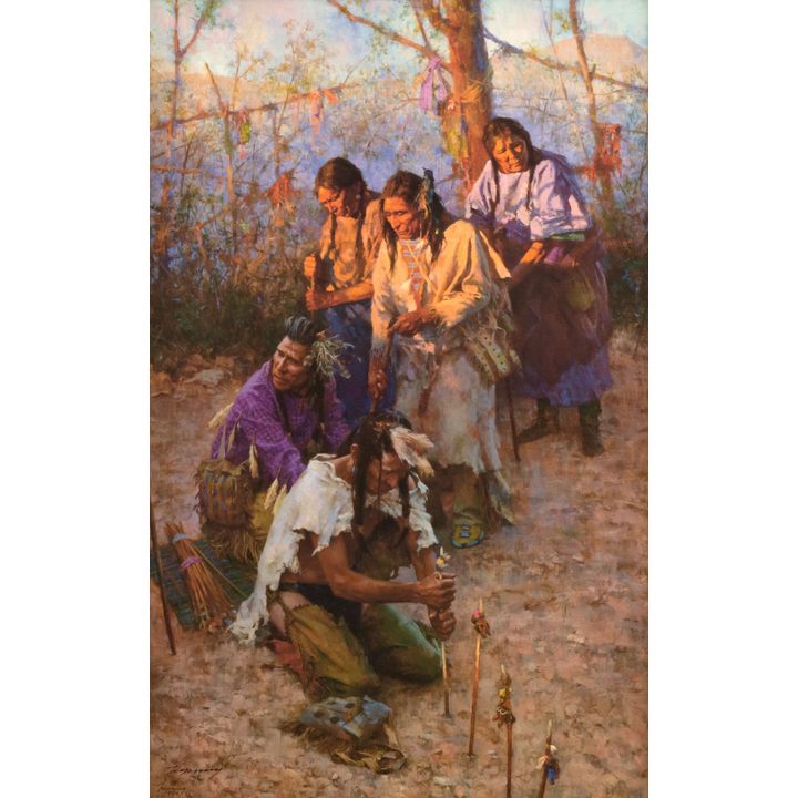 Howard Terpning (1927-) Offerings to the Little People