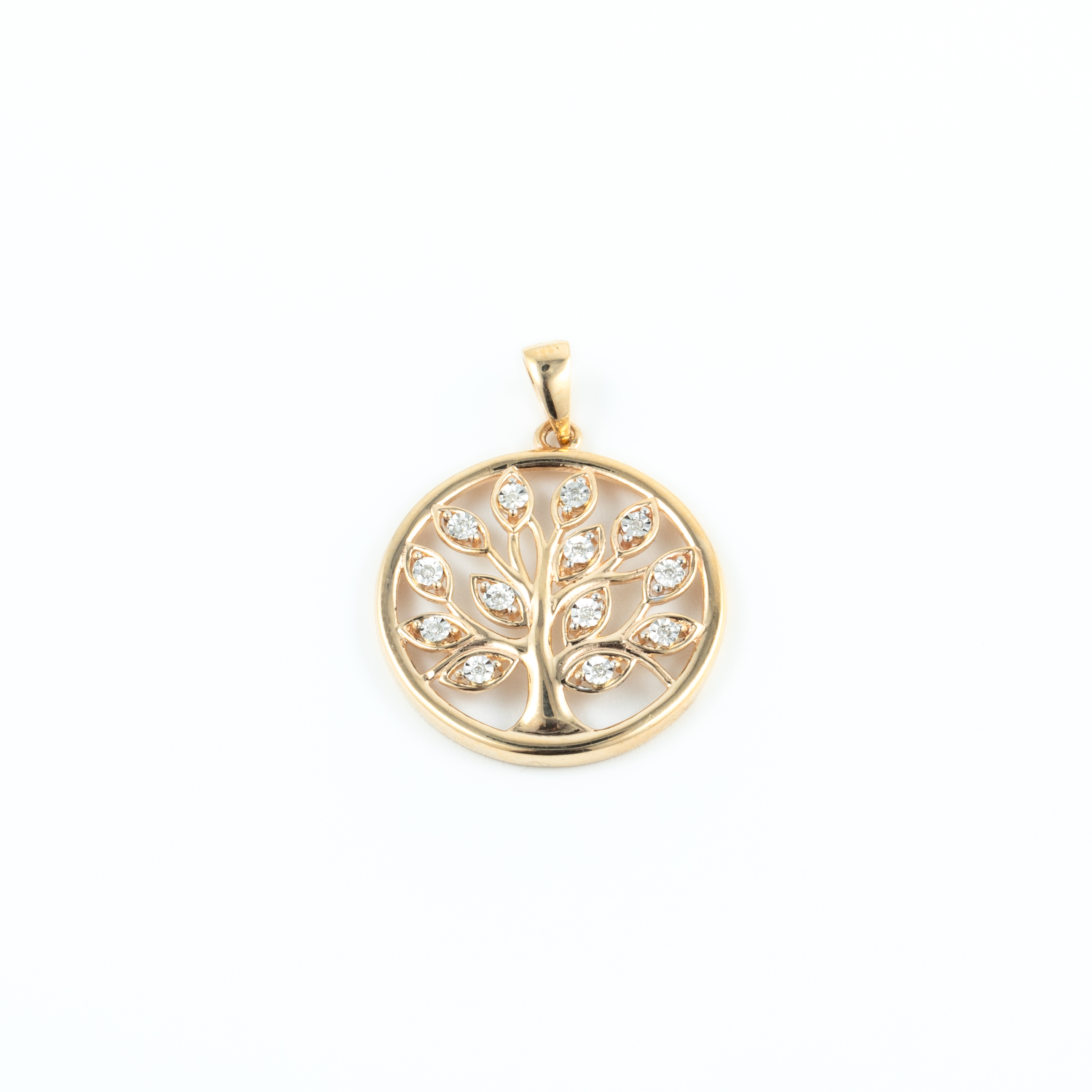 Diamond 9ct Gold Pendant ,