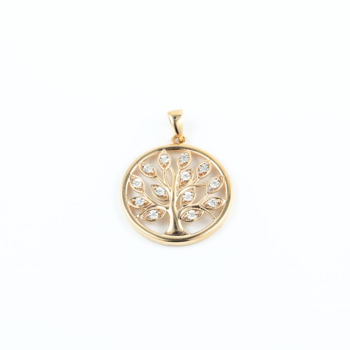 Diamond 9ct Gold Pendant ,