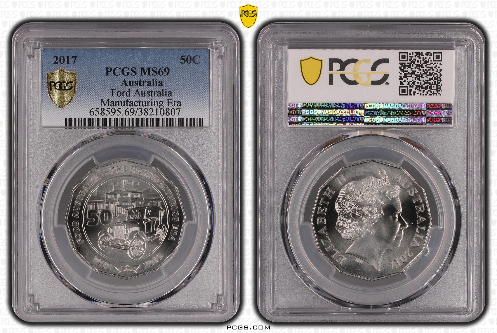 Ford Australia - Manufacturing Era, Fifty Cent, 2017, PCGS MS69