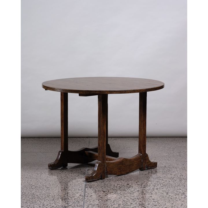 French fruitwood circular wine tasting table