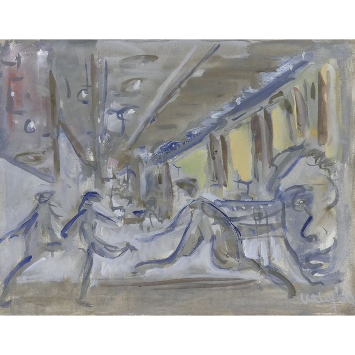 Windsor Utley ''Market Dance III'' 1950 Tempera
