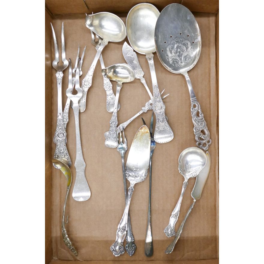 Box 16pc Silver Plated Forks Etc.