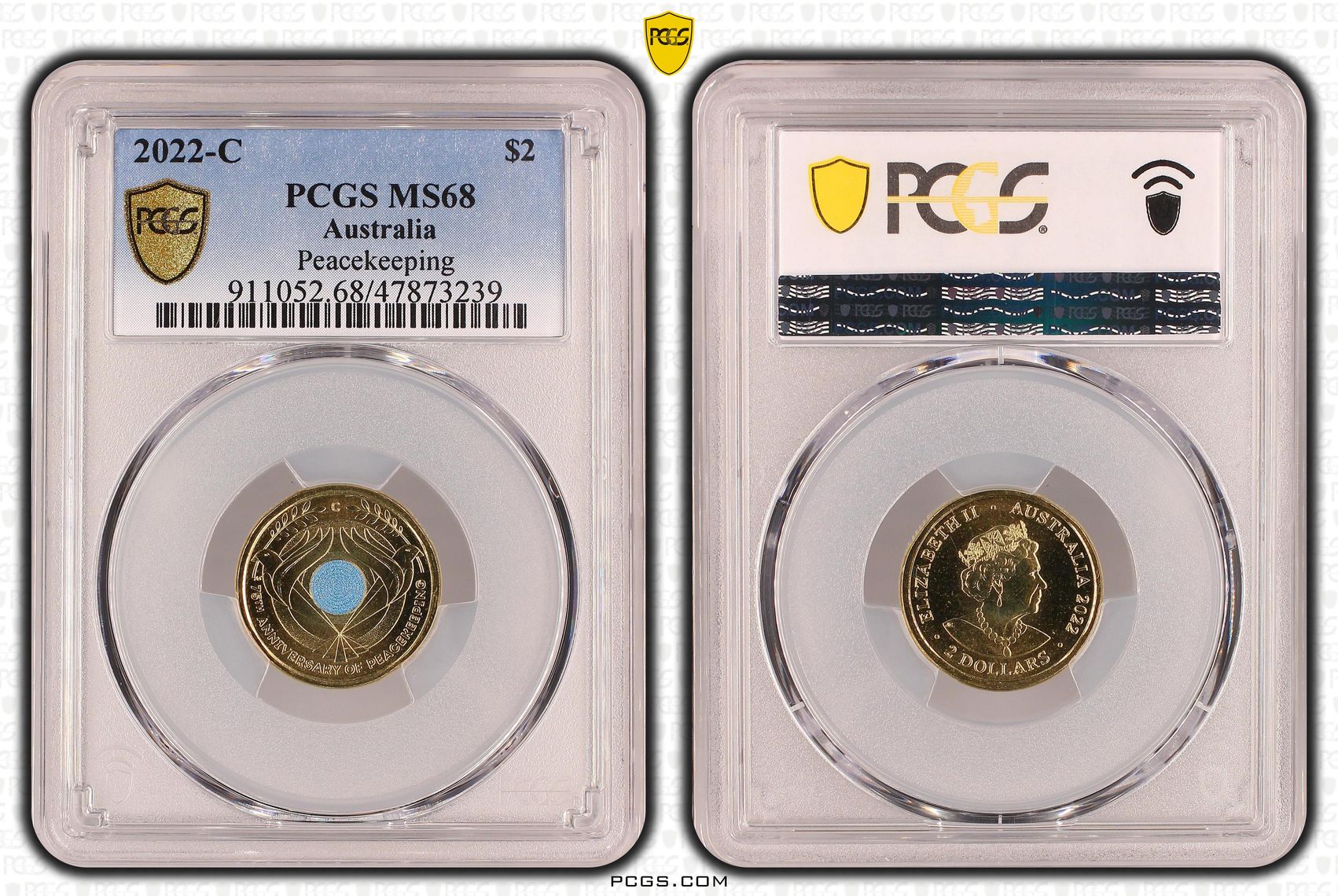 Peacekeeping Colorized, Two Dollar, 2022-C, PCGS MS68