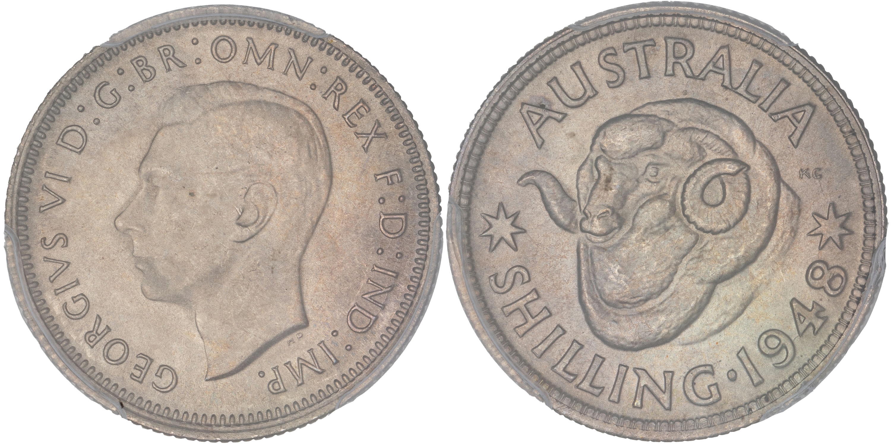 George VI, Shilling, 1948, PCGS MS65