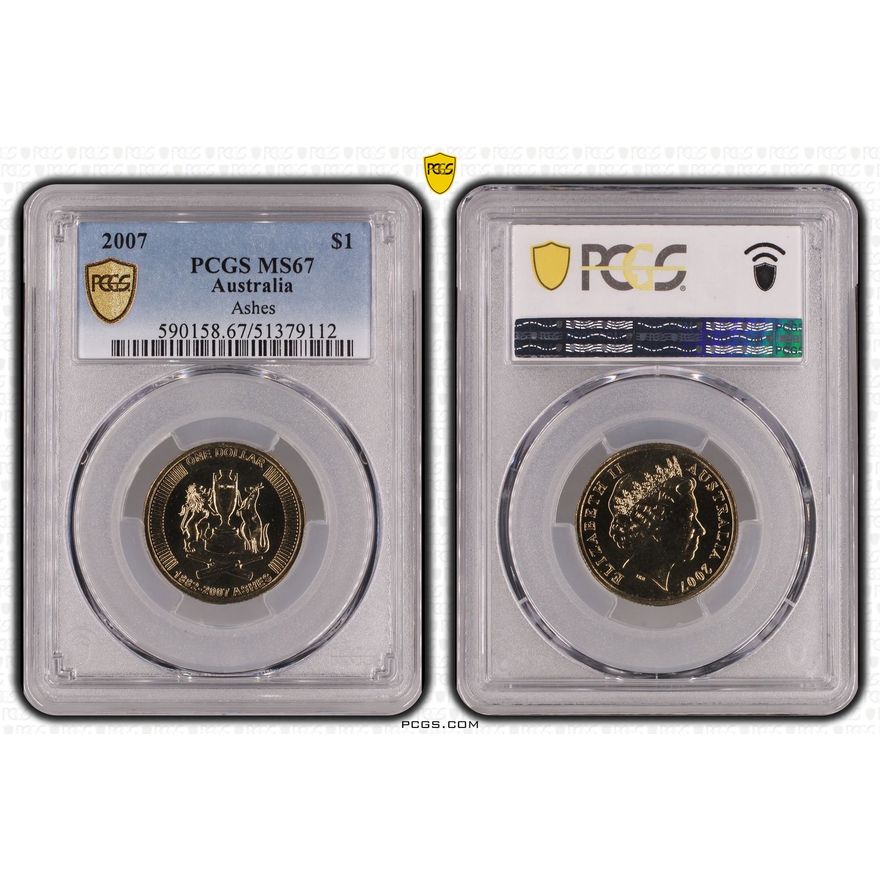 Ashes, One Dollar, 2007, PCGS MS67